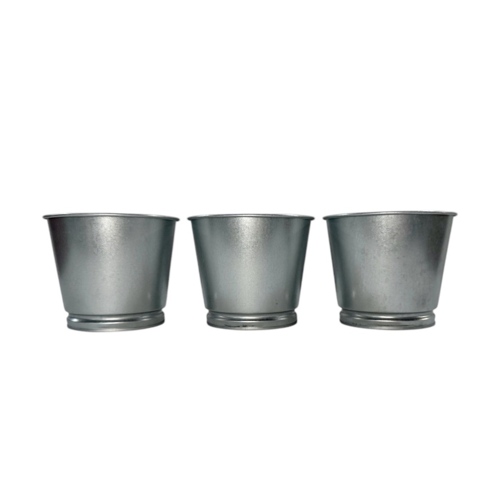 IKEA | Set of Two BINTJE Plant Pots Galvanized, 4 ¼ " 4x4-3/4”